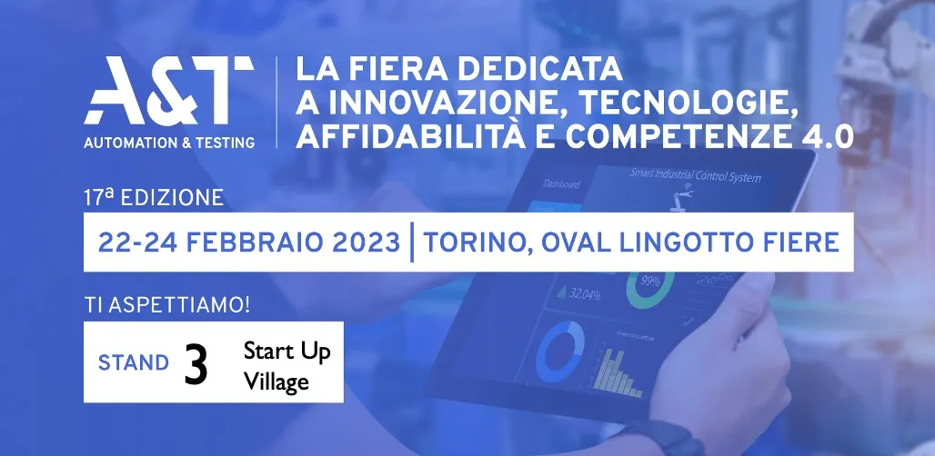 Poster of the Automation & Testing fair, Lingotto Fiere, Turin