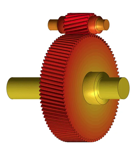 Virtual model of a complete gearbox