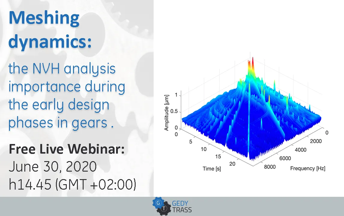 Webinar poster: Meshing dynamics, the NVH analysis importance during the early design phases in gears
